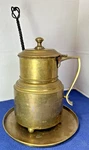 Vintage Brass Fire Starter Wrought Iron Pumice Cape Cod Shop W/underplate. Fixed Price $29.95.