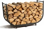 Curved Firewood Rack, Indoor Outdoor Log Holder, Metal Fireplace S. Fixed Price $60.39.