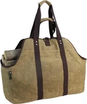 Waxed Canvas Log Carrier Tote Bag, Extra Large Durable Firewood Holder With Hand. Fixed Price $42.99.