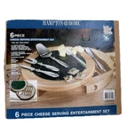 Hampton Home Wood And Green Marble Cheese Board Five Serving Utensils Nib. Fixed Price $59.99.