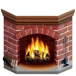 Brick Cardboard Stand-up Fireplace Size: 34" X 24.5". Fixed Price $9.89.