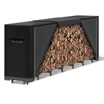 Firewood Log Rack 12FT Heavy Duty Indoor Outdoor With Cover Black Mars Explo. Fixed Price $209.99.