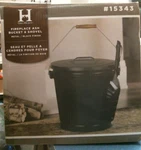 Panacea Open Hearth Fireplace Ash Bucket & Shovel Metal, Black (15343) Fs. Fixed Price $50.00.