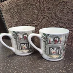 Set Of 2 Johnson Bros Merry Christmas Mugs Fireplace Tree Made In England Vtg. Fixed Price $10.00.