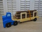 Rare Melissa & Doug Classic Wooden Toys Carrier Vehicle Transporter, 5 Logs. Fixed Price $24.95.