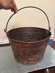 Antique Copper Coal Bucket Scuttle Hod Planter Firewood Storage 13 X9. Fixed Price $89.00.