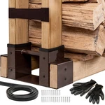 Tidyboss 2PACK Firewood Bracket Outdoor Fireplace Log Storage Lumber. Fixed Price $47.10.