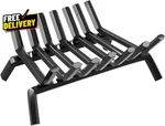 21IN Fireplace Grate Log Holder Heavy Duty Wrought Iron Firewood Rack For Hearth. Fixed Price $97.23.