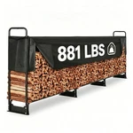 12.7FT Firewood Rack With Cover Outdoor Log Adjustable Holder. Fixed Price $98.10.