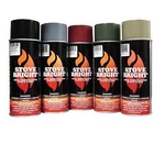 Stove Bright #6304 High Temperature 12OZ. Aerosol Can Paint- Flat Black. Fixed Price $19.99.