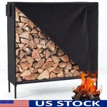 Heavy Duty Firewood Rack W/ Waterproof Cover & Airflow Design Indoor Outdoor Use. Fixed Price $66.05.