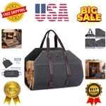Log Carrier Waxed Canvas Holder Firewood Tote Bag Fireplace .... Fixed Price $39.19.