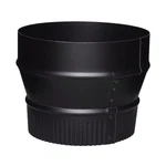 Imperial Black Matte 24 Ga. Wall Thick Steel Small End Crimped Stove Pipe Reduce. Fixed Price $26.57.