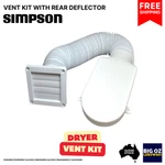 Simpson Dryer Vent Kit With Rear Deflector Pn: DVK006 Free Shipping. Fixed Price $57.24.