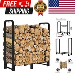 3FT Firewood Rack Stand Heavy Duty Logs Holder For Outdoor Indoor Fireplace M.... Fixed Price $110.37.
