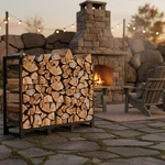 Heavy Duty Firewood Rack With High Capacity And Durable Steel Construction, 4FT. Fixed Price $75.91.
