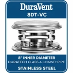 Duravent 8DT-VC 8" Inner Diameter Duratech Class Chimney Pipe Stainless. Fixed Price $197.50.