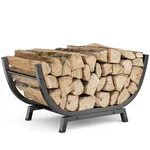 Firewood Rack 25 Inch Double Metal Waterproof Rustproof Black YY-CH68-BL-1 Stand. Fixed Price $51.99.