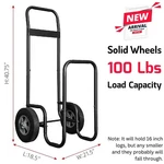 Firewood Log Cart Carrier Rack Storage Mover Rolling Dolly Haul Solid Wheel. Fixed Price $128.04.