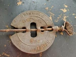 Antique Griswold 8" Stove Flue Damper Reverseable Steel Spindle Erie Usa. Fixed Price $19.99.