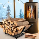 Lifyzoon 30" Curved Firewood Rack Heavy Duty Log Storage Holder Outdoor Indoor. Fixed Price $82.91.