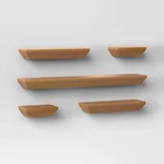 Threshold Wood Shelves Wall Mounted Shelf Storage Floating 5PC Natural. Fixed Price $30.99.