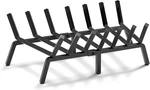 24" Fireplace Grate, Solid Steel Firewood Burning Rack, Heavy Duty Black. Fixed Price $69.24.