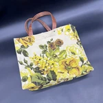 Vintage Floral Canvas Tote Top Handle Purse Handbag Yellow Rose Mid Century. Fixed Price $36.92.