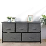 Zeny 2 Tiers Sturdy Steel Frame Wide Dresser Tower Entryway Storage,gray. Fixed Price $104.99.