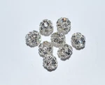 20 Rhinestone Crystal Filigree Fire Balls 8MM Or 10MM Usa - Cfb. Fixed Price $12.99.