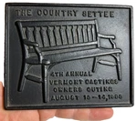 Rare Vintage 1988 Vermont Castings Woostove 4TH Annual Outing Iron Plaque. Fixed Price $125.00.