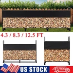 Patio Firewood Rack Fireside Log Storage Holder Organizer W/ Cover. Fixed Price $106.52.