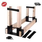 Outdoor Firewood Log Storage Bracket Kit Adjustable Fireplace Holder. Fixed Price $59.39.