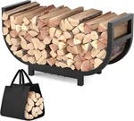 30-INCH Firewood Rack Outdoor Indoor With Log Carrier Bag, Stable Holder Rus. Fixed Price $66.85.
