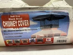 Draft King Black Steel Single Chimney Cover. Fixed Price $54.99.