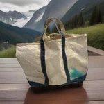 Vintage Ll Bean Boat & Tote Bag 1968-72 Maine Sawtooth Heavy Canvas. Fixed Price $122.50.