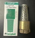 Campbell 3/4" Pipe Fnpt Low Lead Brass Stainless Spring Foot Valve Well Pump. Fixed Price $24.99.