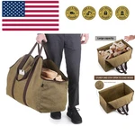 Classic Brown Firewood Carrier Heavy-duty Waterproof Tote For Indoor & Outdoor. Fixed Price $62.99.