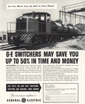1952 General Electric: Switchers Move Car By Rails Vintage Print Ad. Fixed Price $8.50.