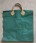 Rare Vtg Ll Bean Firewood Log Carrier Carry Tote Canvas Crinkle Tag Green. Fixed Price $105.95.