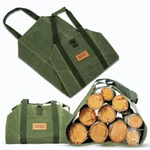 Firewood Log Carrier Sling Bag Heavy Duty Green Camping Outdoor Rv 39"X18". Fixed Price $21.00.