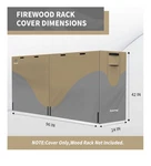 Firewood Rack Cover With Air Vents Waterproof Storage Protector Outdoor 8FT. Fixed Price $36.00.