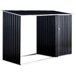 Firewood Storage Shed Outdoor Galvanized Steel Log Rack Shelter Anthracite. Fixed Price $417.13.