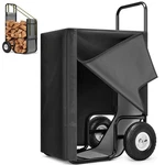 Heavy Duty Firewood Log Cart Carrier With Cover Mover Hauler 250 Lb. Fixed Price $49.96.
