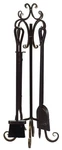 Panacea Bronze Brushed Steel Fireplace Tool Set. Fixed Price $117.27.
