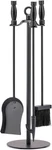 F-1048 Uniflame Piece Black Wrought Iron Fireplace Tool Set. Fixed Price $60.00.