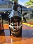Minneapolis Town Hall Brewery Glass Beer Growler With Handle. Fixed Price $20.00.