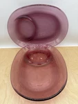 Corning Visions Lot Of Soup & Sandwich Plate H-811 Cranberry Glass 11-1/2. Fixed Price $19.00.