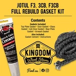 Jotul F3, 3CB, F3CB Full Rebuild Gasket Kit W/cement *free Shipping*. Fixed Price $58.00.