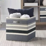 Better Homes & Garden Black Hearth Stripe 12.75" Storage Cube/bin. Fixed Price $29.68.
